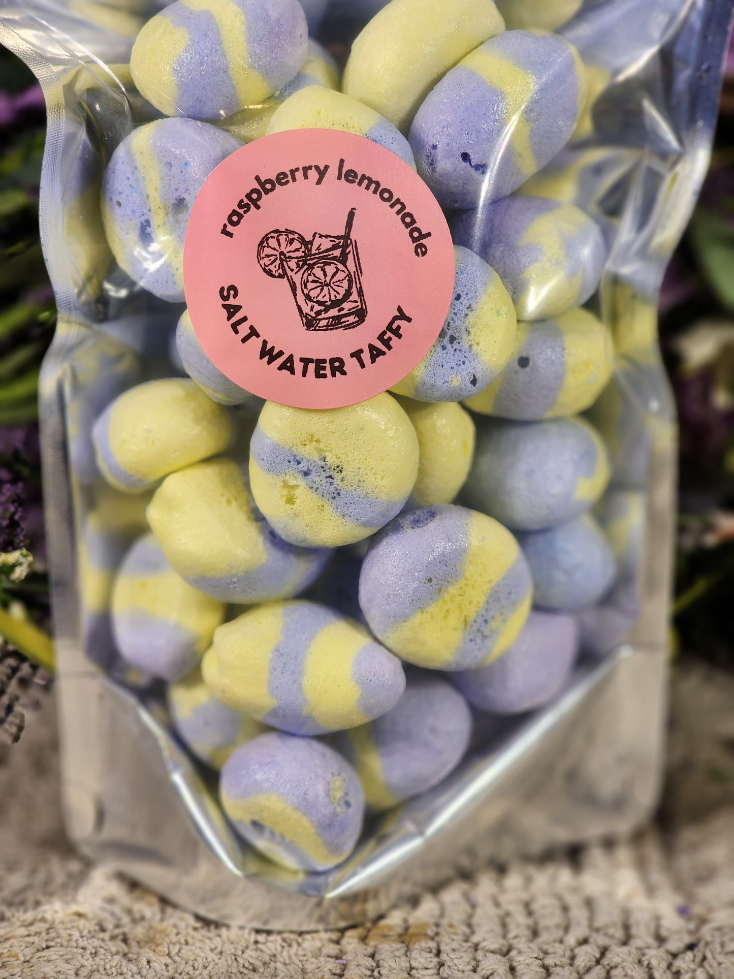 Raspberry Lemonade salt water taffy