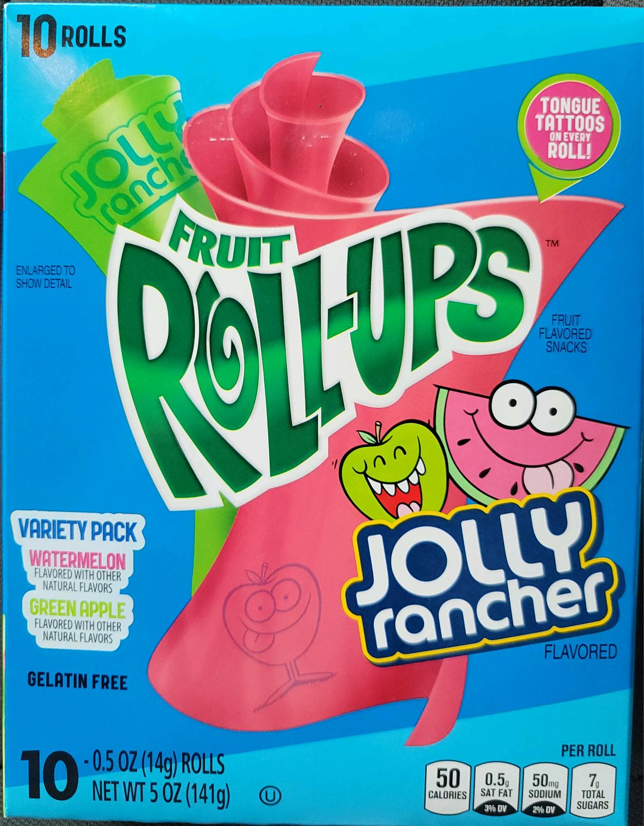 JOLLY ROLL ( made with fruit rollup jolly ranchers)