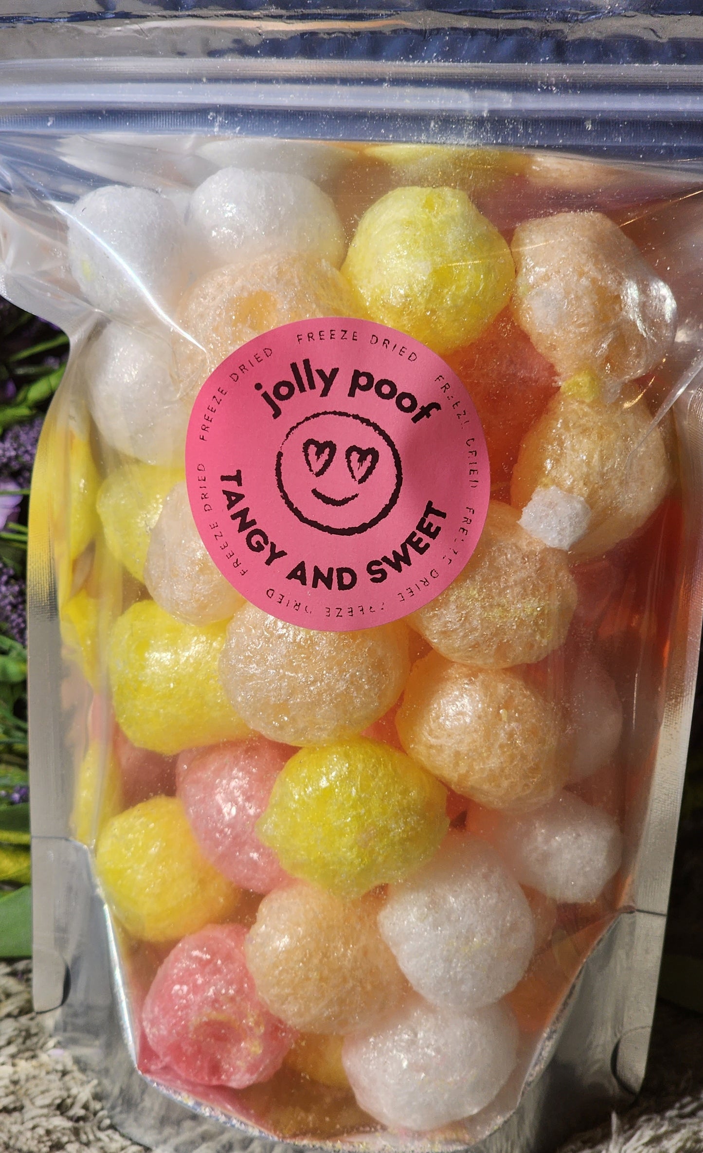 Jolly Poofs ( made with Tropical/Fruit Bash Jolly Ranchers)