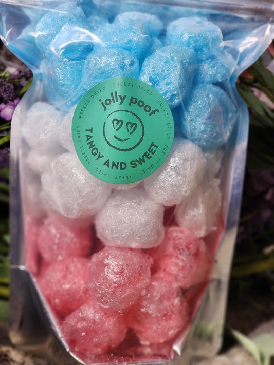 Jolly Poof ( fruit punch, pineapple and blue Raspberry)